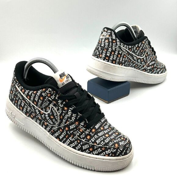 Nike Air Force 1 Low Just Do It Pack Black (GS) - Picture 2 of 13